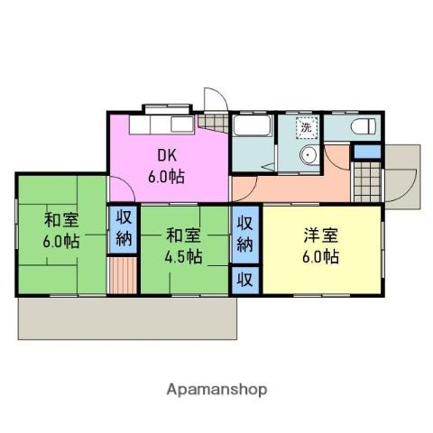 山陽本線 藤生駅 徒歩23分 1階建 築54年(3DK)の間取り写真