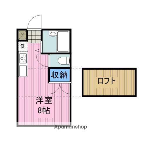 NAKAZU(ワンルーム/2階)の間取り写真