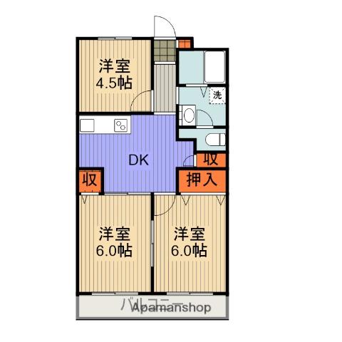 高井第一マンション(3DK/2階)の間取り写真