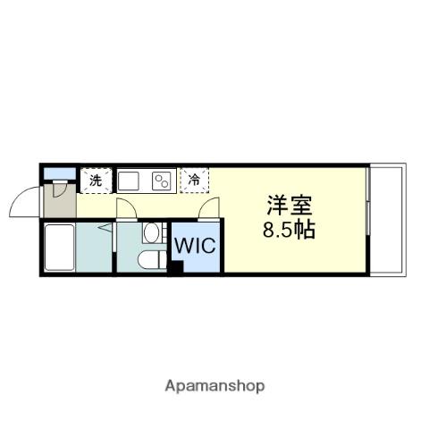 COLLINA白石(ワンルーム/1階)の間取り写真