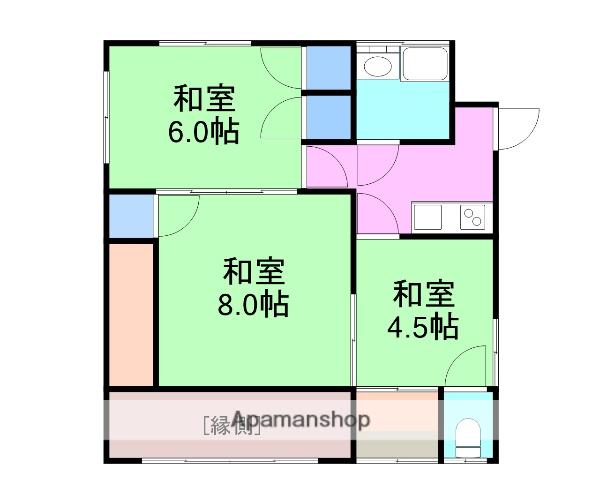山陽本線 南岩国駅 徒歩28分 1階建 築47年(3K)の間取り写真
