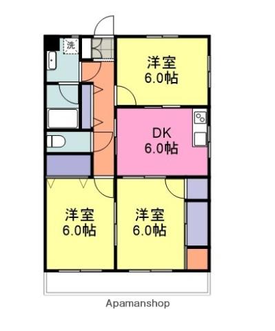 マルジュ阿山A(3DK/2階)の間取り写真