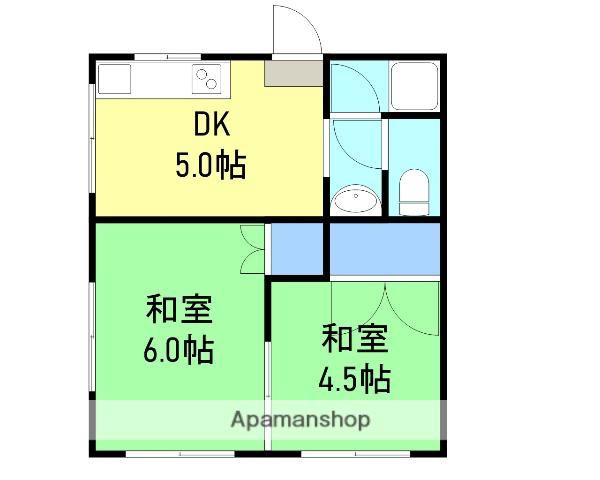 リナート(2DK/1階)の間取り写真