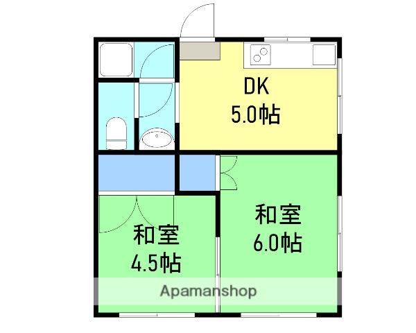 リナート(2DK/1階)の間取り写真