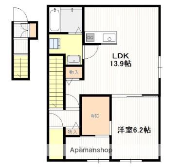 南栄3丁アパート(1LDK/2階)の間取り写真