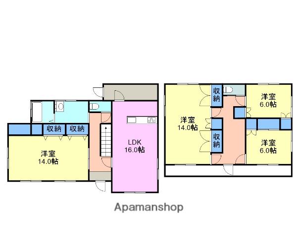 山陽本線 岩国駅 徒歩30分 1階建 築32年(4LDK)の間取り写真