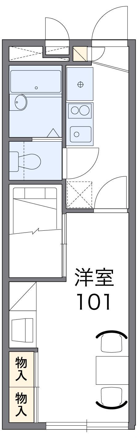レオパレスシャルマン(1K/2階)の間取り写真