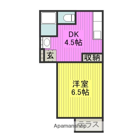 南村本ハイツ NO.2(1DK/1階)の間取り写真