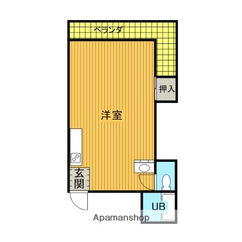 南岩国マンション(ワンルーム/2階)の間取り写真