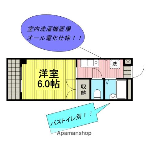 エメラルドハイツ(1K/2階)の間取り写真