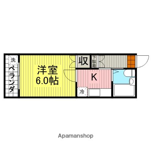 デージータウン元町(1K/5階)の間取り写真