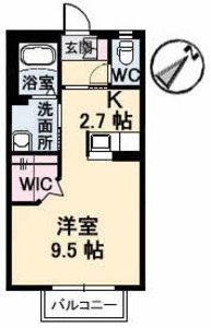 シャーメゾンNONNON(ワンルーム/1階)の間取り写真