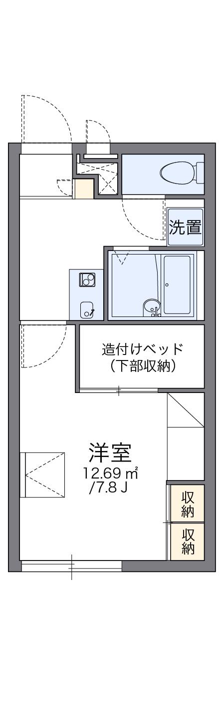 レオパレスYUKI(1K/1階)の間取り写真