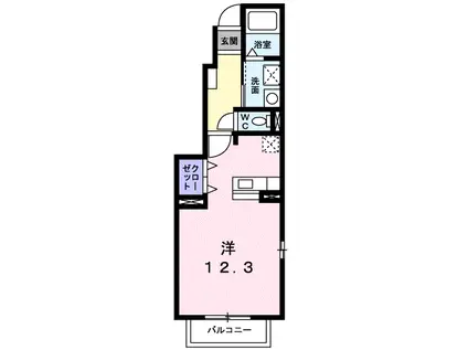 エスト福田口(1K/1階)の間取り写真
