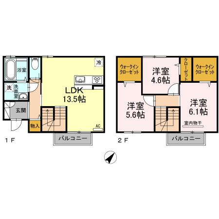 アートライフ黄金町　Ａ棟(3LDK)の間取り写真