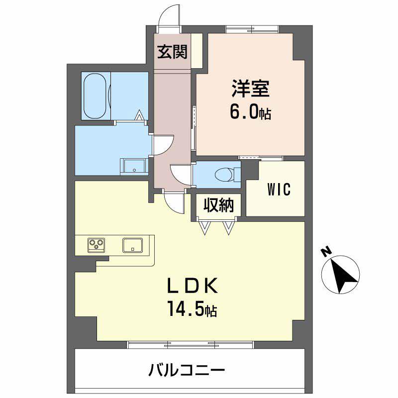 ヴィラシーンABE(1LDK/1階)の間取り写真