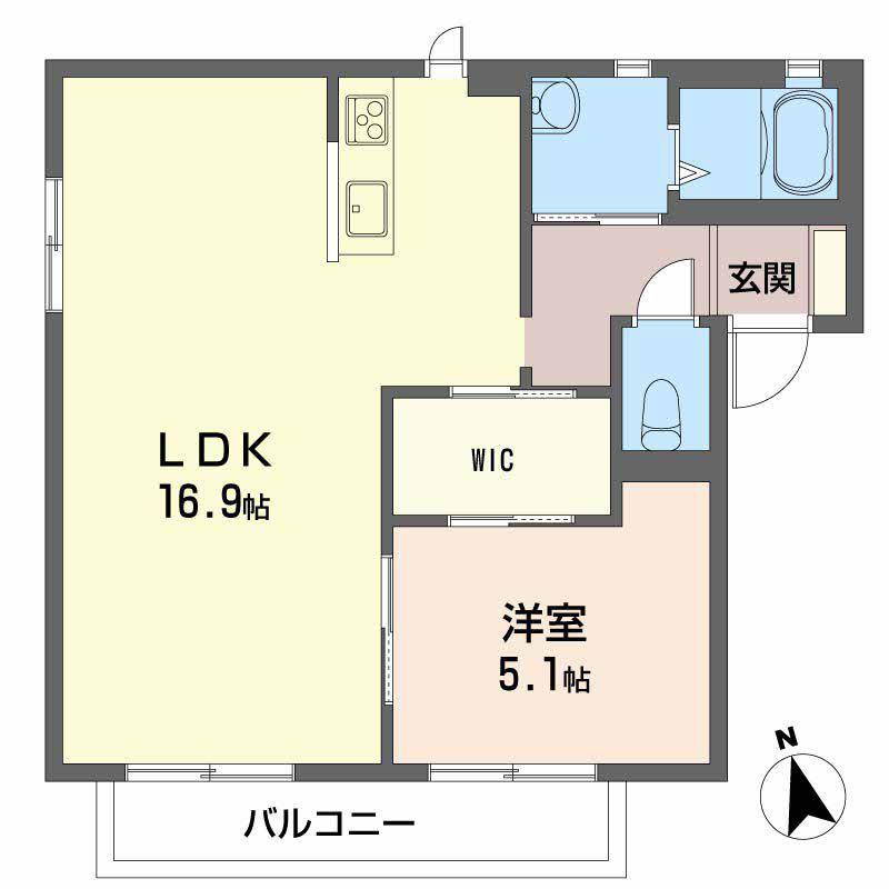 ヴィラシーン(2LDK/2階)の間取り写真