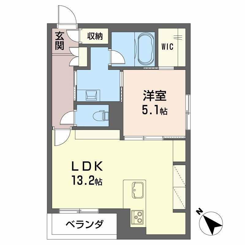 シャーメゾンアルバスⅡ(1LDK/1階)の間取り写真