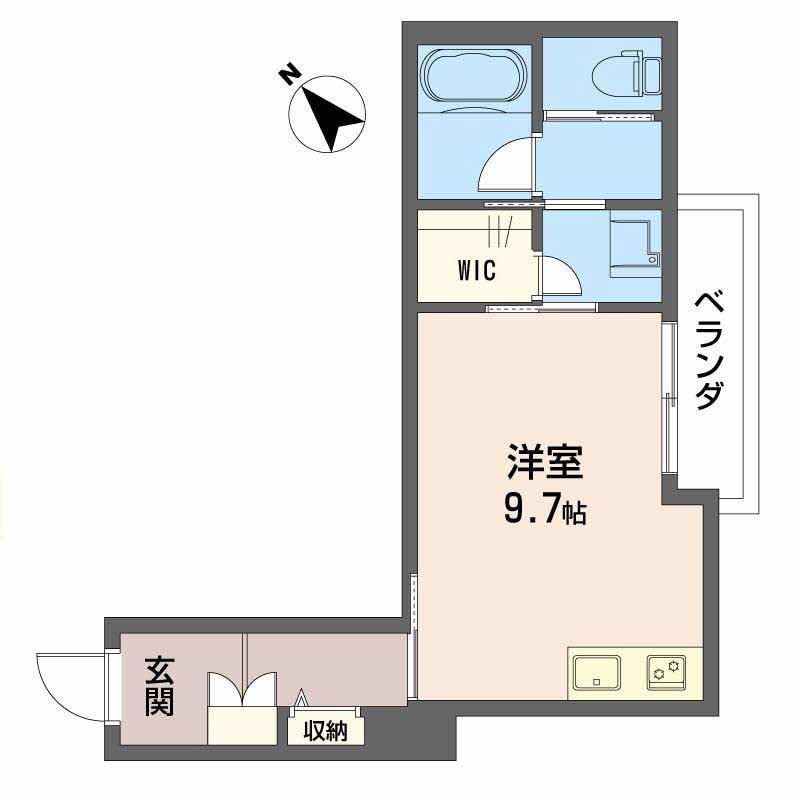 シャーメゾンDAIⅡ(ワンルーム/1階)の間取り写真