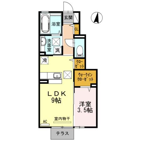 ツーム ベーレン(1LDK/1階)の間取り写真