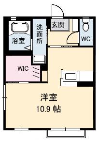 ドゥ・ルミエール(ワンルーム/1階)の間取り写真