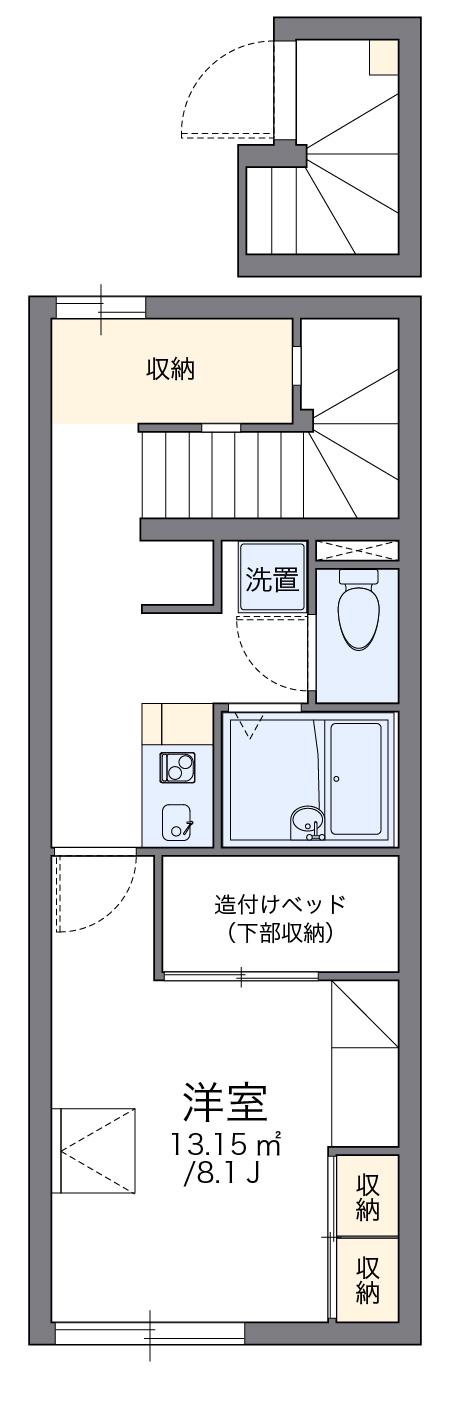レオパレスMILE 桑南(1K/2階)の間取り写真