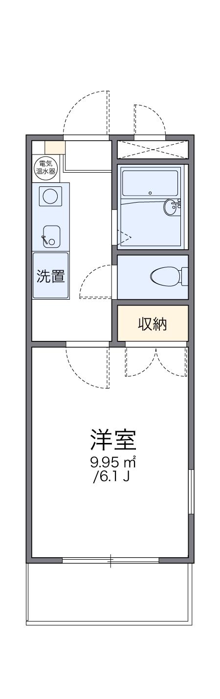 レオパレス川手町A(1K/3階)の間取り写真