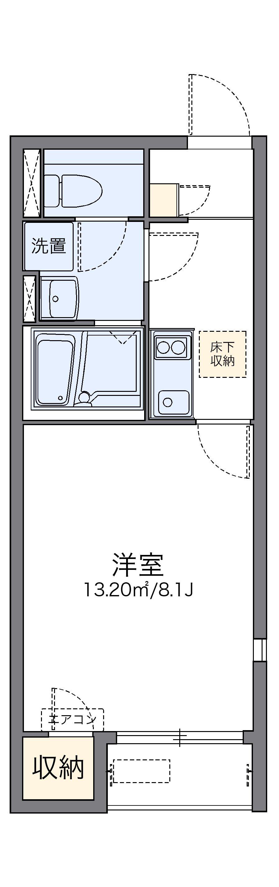 レオネクスト小郡(1K/1階)の間取り写真