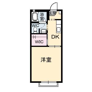エクセルハイツB棟(1K/2階)の間取り写真