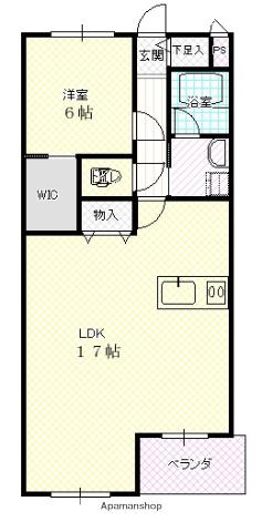 ネクステージ(1LDK/1階)の間取り写真