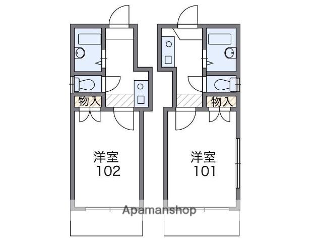 ロイヤル迫戸町(ワンルーム/1階)の間取り写真