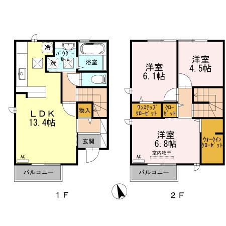 サンパレス・ムーンパレス　サンパレス(3LDK)の間取り写真
