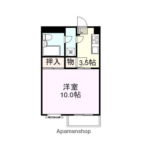 アビタシオン宇部(1K/3階)の間取り写真