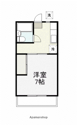 川上ハイツ(1K/2階)の間取り写真
