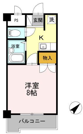 マンション 杏明館(1K/3階)の間取り写真