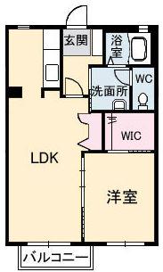 シャーメゾンキュプラ(1LDK/2階)の間取り写真