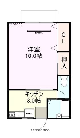 スカイハイツ宮地(1K/1階)の間取り写真