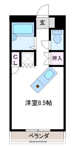 アルフィーネ宇部(ワンルーム/4階)の間取り写真