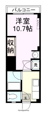 レジデンス西宮(1K/3階)の間取り写真