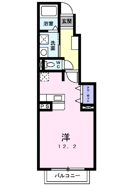 メゾンスマップ(ワンルーム/1階)の間取り写真