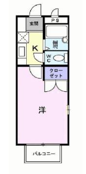 ヴィラ・エテルノ(1K/2階)の間取り写真