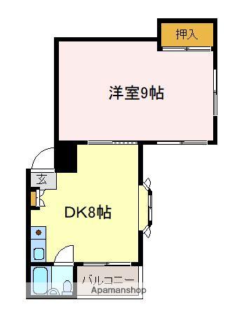 ポエム・ザ・マンション(1DK/1階)の間取り写真