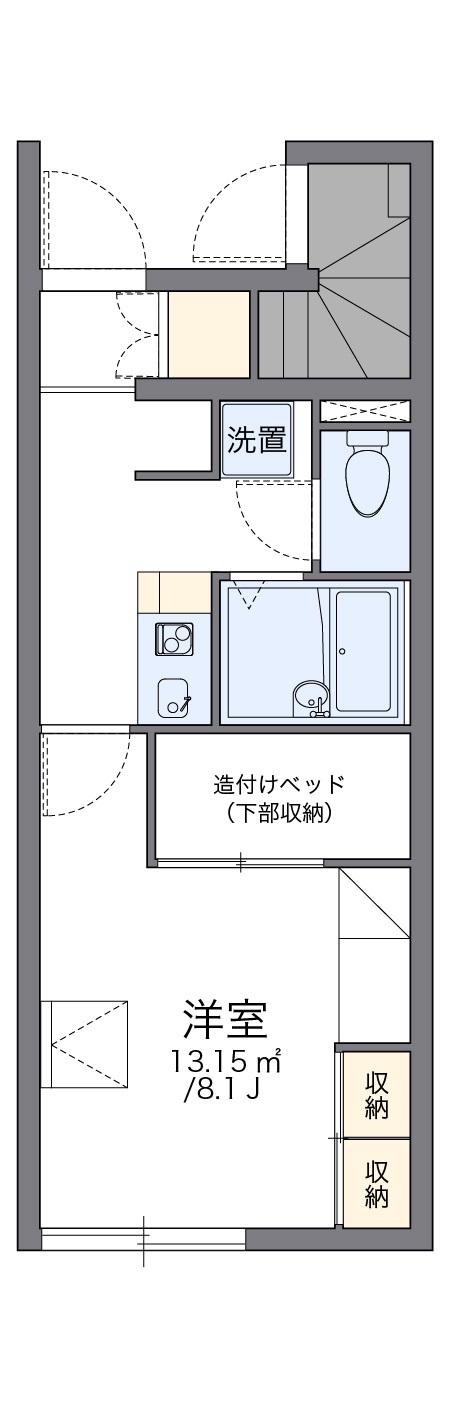 レオパレスステイツ富士(1K/1階)の間取り写真