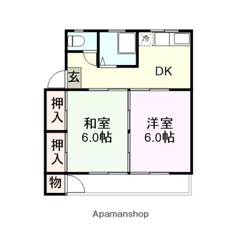 トキワ荘8(2DK/3階)の間取り写真