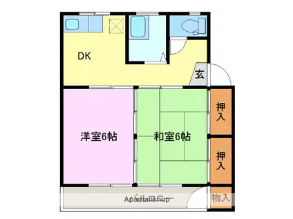 トキワ荘8(2DK/3階)の間取り写真