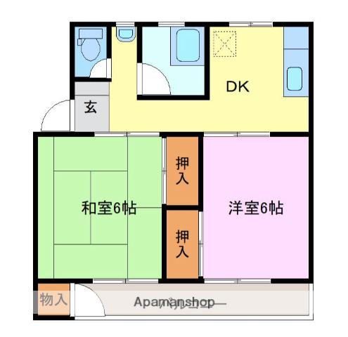 トキワ荘11(2DK/3階)の間取り写真