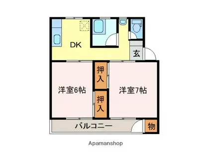 トキワ荘11(2DK/1階)の間取り写真