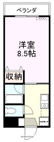 グランシャリオ(1K/3階)の間取り写真