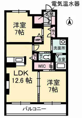 シャーメゾンしおやの杜 C棟(2LDK/3階)の間取り写真