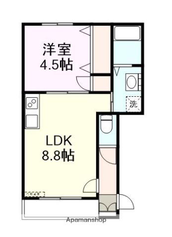 POSH(1LDK/1階)の間取り写真